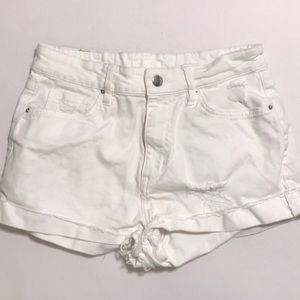 white jean shorts